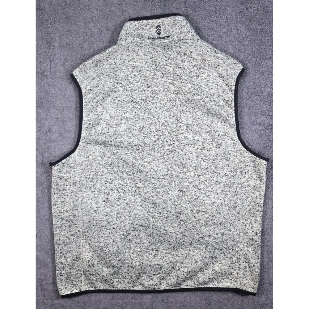 Free Country Sweater Fleece Vest Mens XL Pumice Grey NWT New With Imperfection